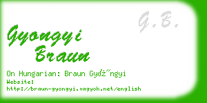 gyongyi braun business card